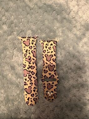 Leopard Print Watch Band - tan & Cream
